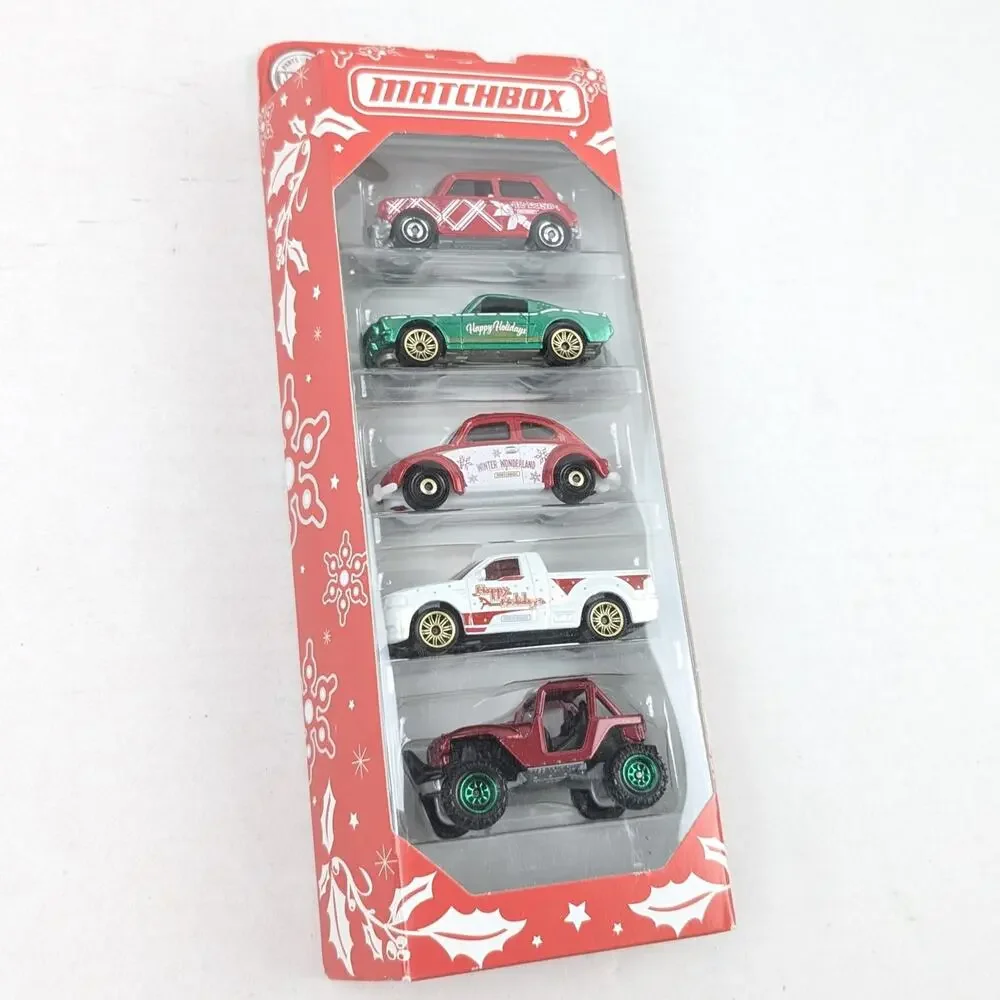 2019 Matchbox Happy Holidays 5-Pack Mustang VW Beetle F-150 Sealed